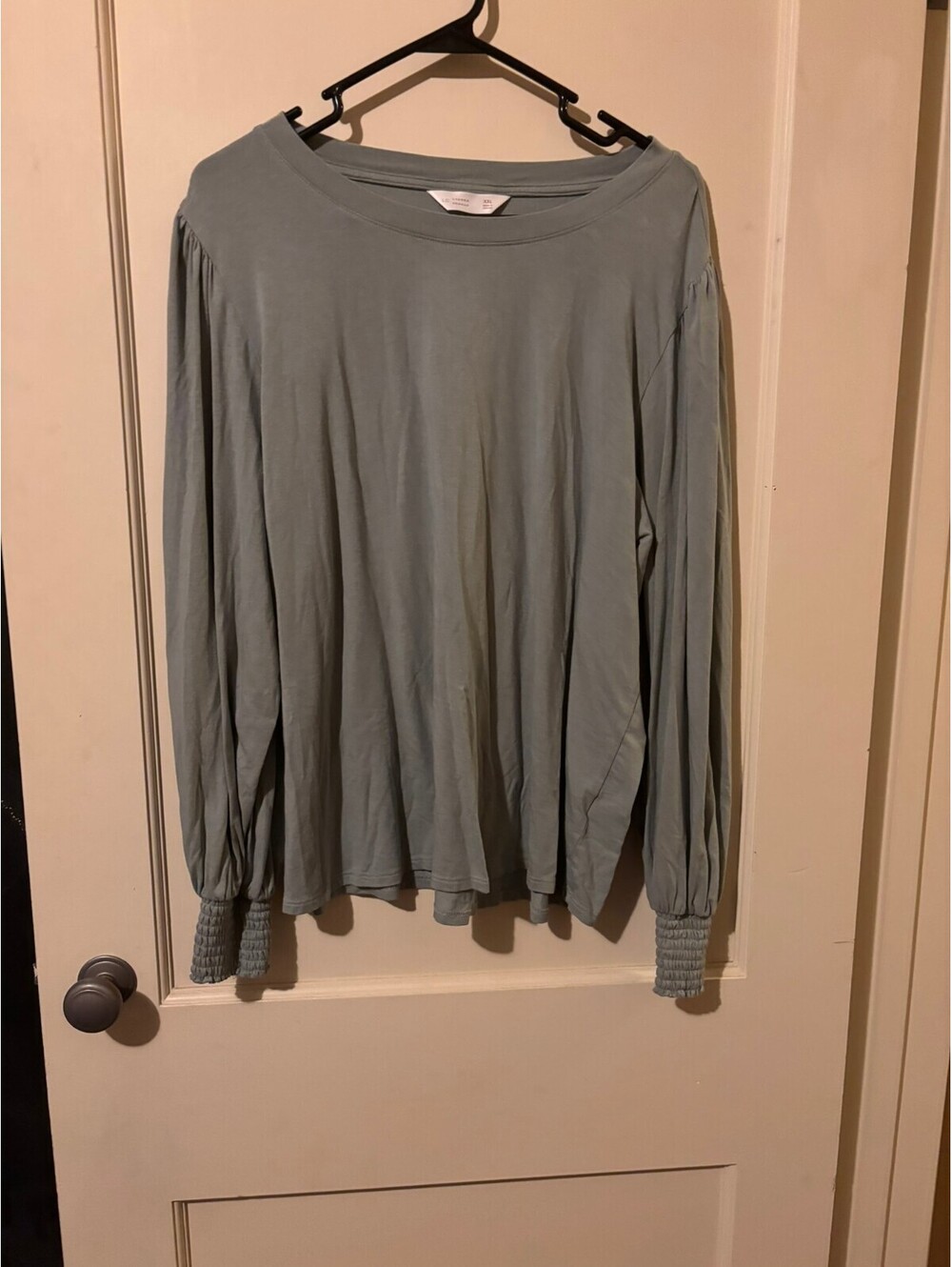 Lauren Conrad Long Sleeve Smocked Cuff Top XXL